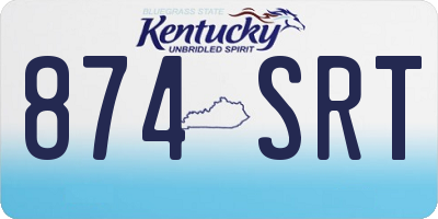 KY license plate 874SRT