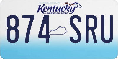 KY license plate 874SRU