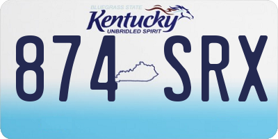 KY license plate 874SRX