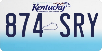 KY license plate 874SRY