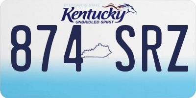 KY license plate 874SRZ