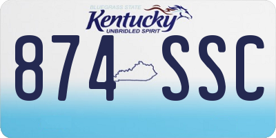 KY license plate 874SSC