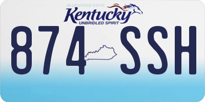 KY license plate 874SSH