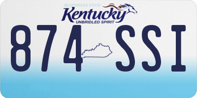 KY license plate 874SSI