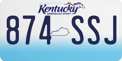 KY license plate 874SSJ