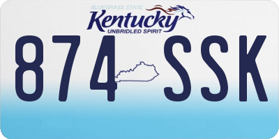 KY license plate 874SSK