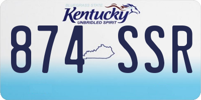 KY license plate 874SSR