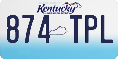 KY license plate 874TPL