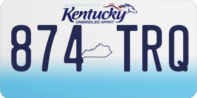 KY license plate 874TRQ