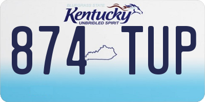 KY license plate 874TUP