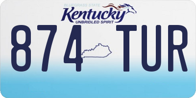 KY license plate 874TUR