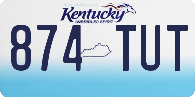 KY license plate 874TUT