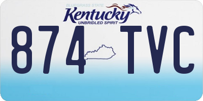 KY license plate 874TVC