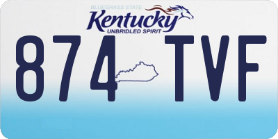 KY license plate 874TVF