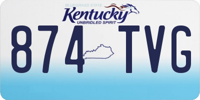 KY license plate 874TVG