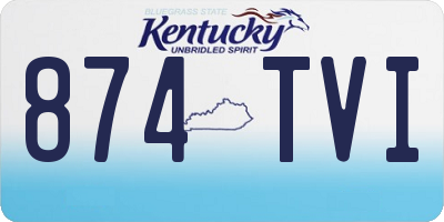 KY license plate 874TVI