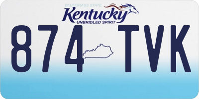 KY license plate 874TVK