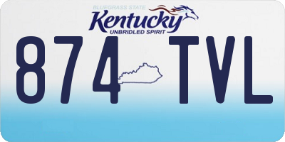 KY license plate 874TVL