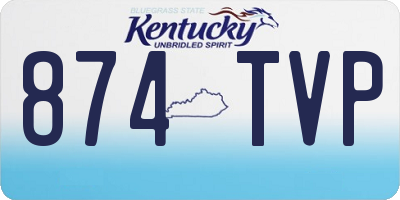 KY license plate 874TVP