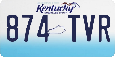 KY license plate 874TVR