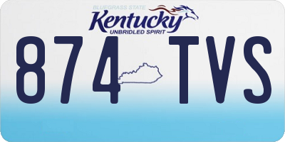 KY license plate 874TVS