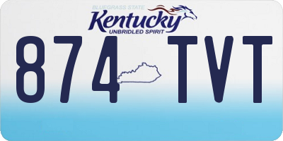 KY license plate 874TVT
