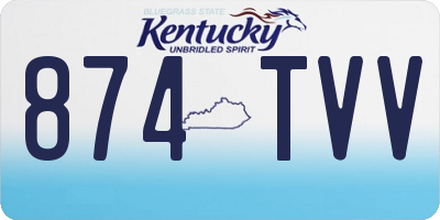 KY license plate 874TVV