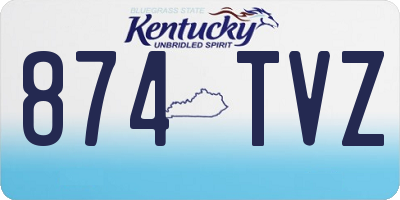 KY license plate 874TVZ