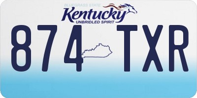 KY license plate 874TXR