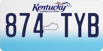 KY license plate 874TYB