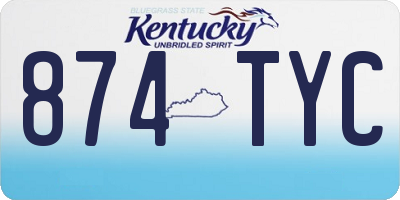 KY license plate 874TYC