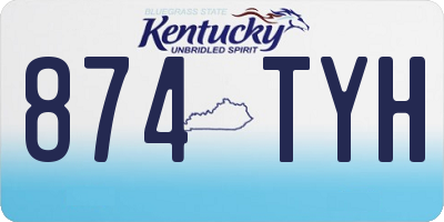 KY license plate 874TYH