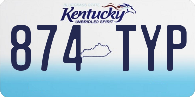 KY license plate 874TYP