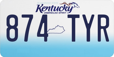 KY license plate 874TYR