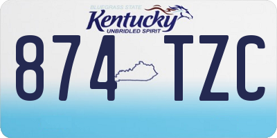 KY license plate 874TZC