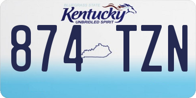 KY license plate 874TZN