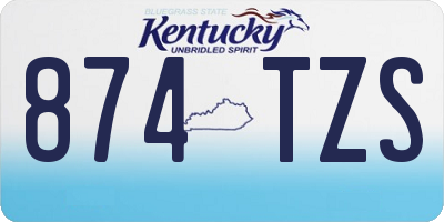 KY license plate 874TZS