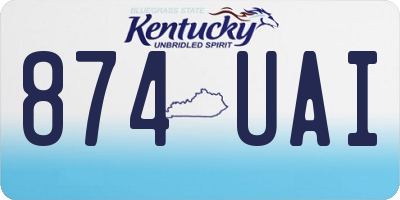 KY license plate 874UAI