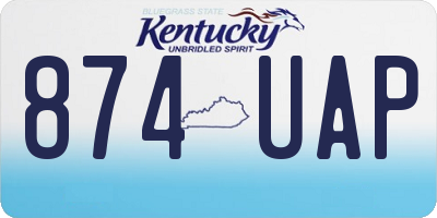 KY license plate 874UAP