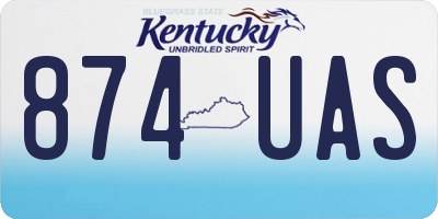KY license plate 874UAS