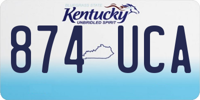 KY license plate 874UCA