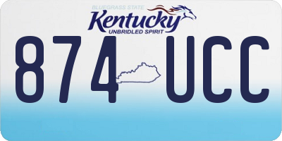 KY license plate 874UCC
