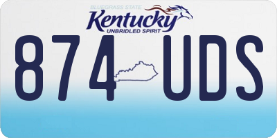 KY license plate 874UDS