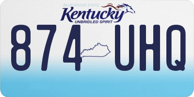 KY license plate 874UHQ