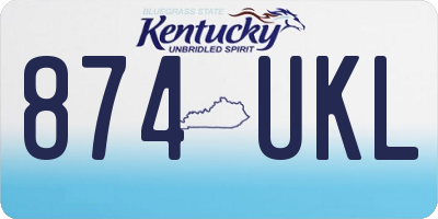 KY license plate 874UKL