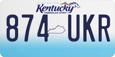 KY license plate 874UKR