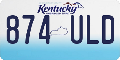 KY license plate 874ULD
