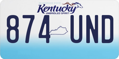 KY license plate 874UND