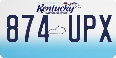 KY license plate 874UPX