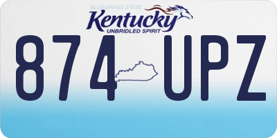 KY license plate 874UPZ